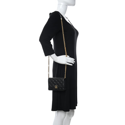 Chanel Caviar Quilted Mini Bracelet On Chain Wallet On Chain WOC Black 2 of 11