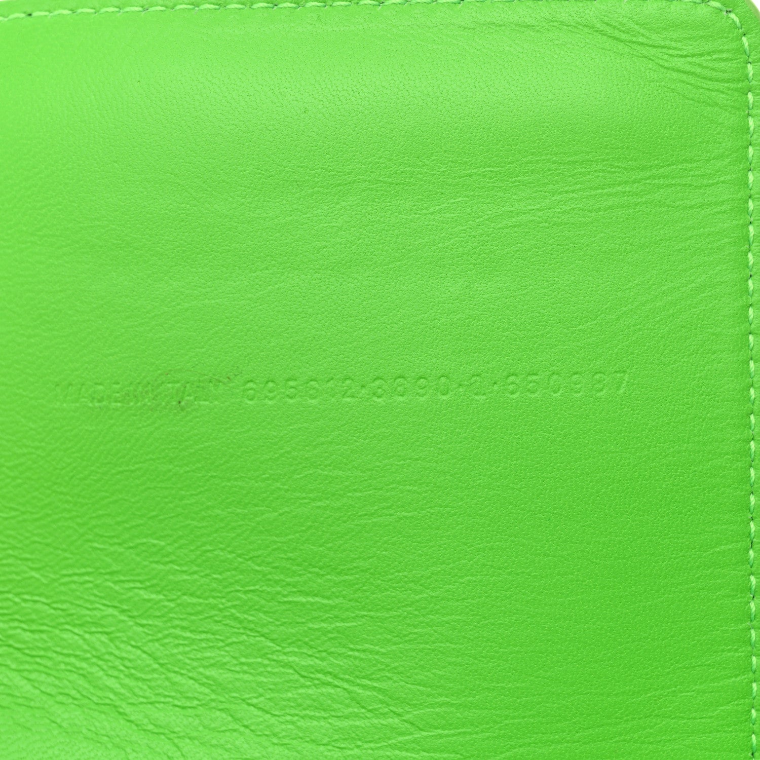 Balenciaga Nylon Lambskin Woven Small Ibiza Basket With Strap Green 7 of 11