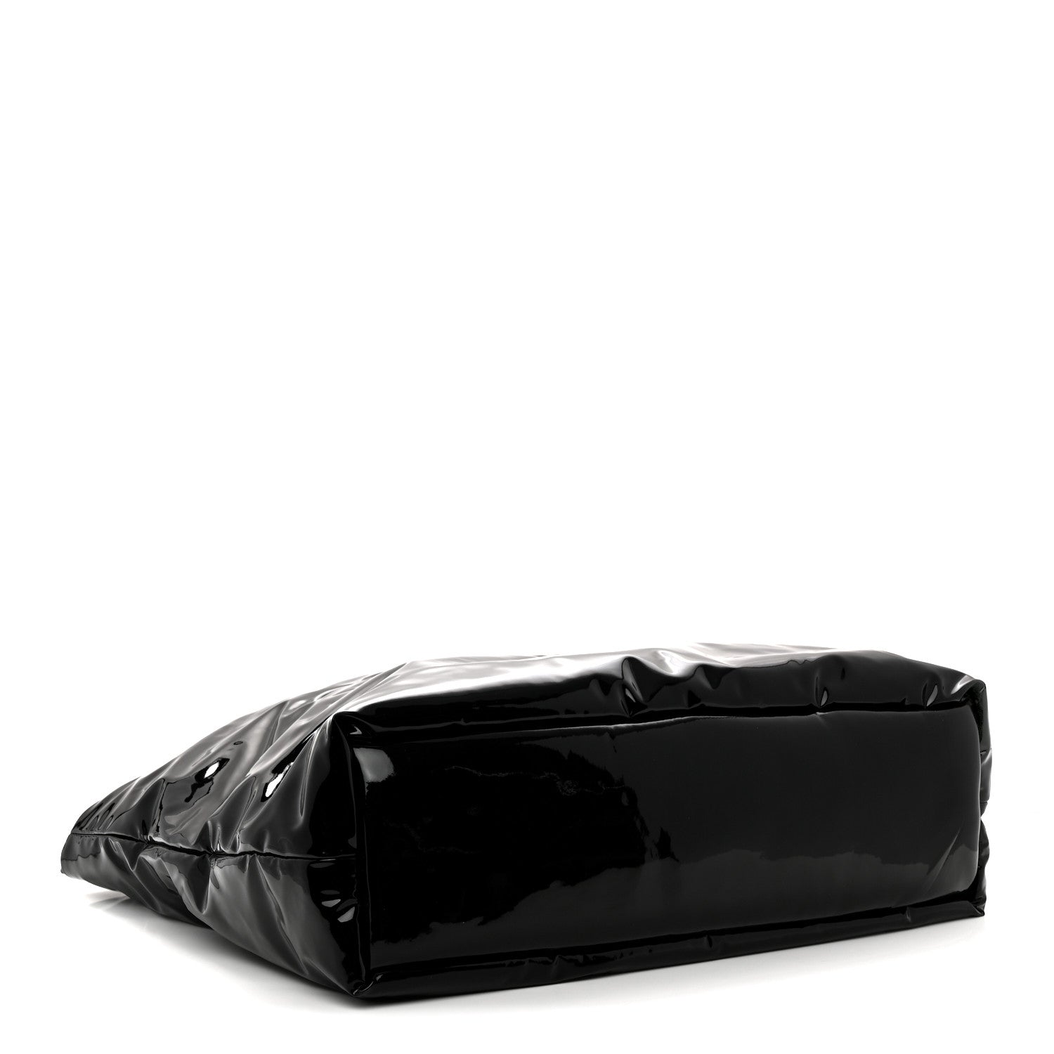 Saint Laurent Patent Wide Puffer Maxi Tote Black 4 of 10