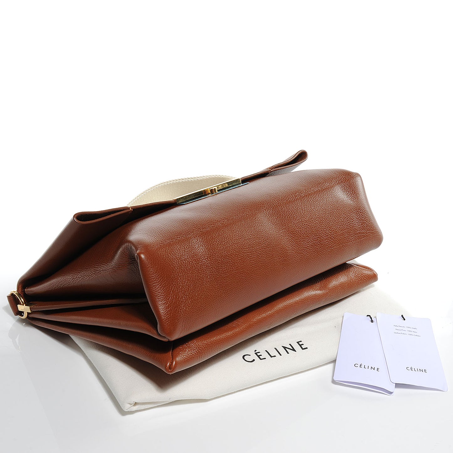 Calfskin Blade Flap Caramel