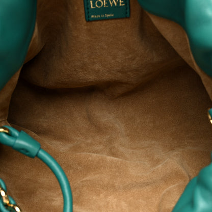 Loewe Mellow Nappa Medium Donut Chain Flamenco Knot Clutch Emerald Green 5 of 9
