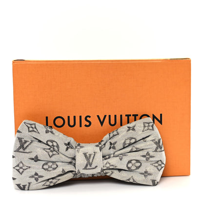 Louis Vuitton Silk Monogram LV Pool Party Turban Headband Argent 6 of 6