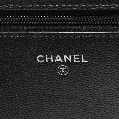 Chanel Caviar Quilted Boy Wallet On Chain WOC So Black 6 of 11