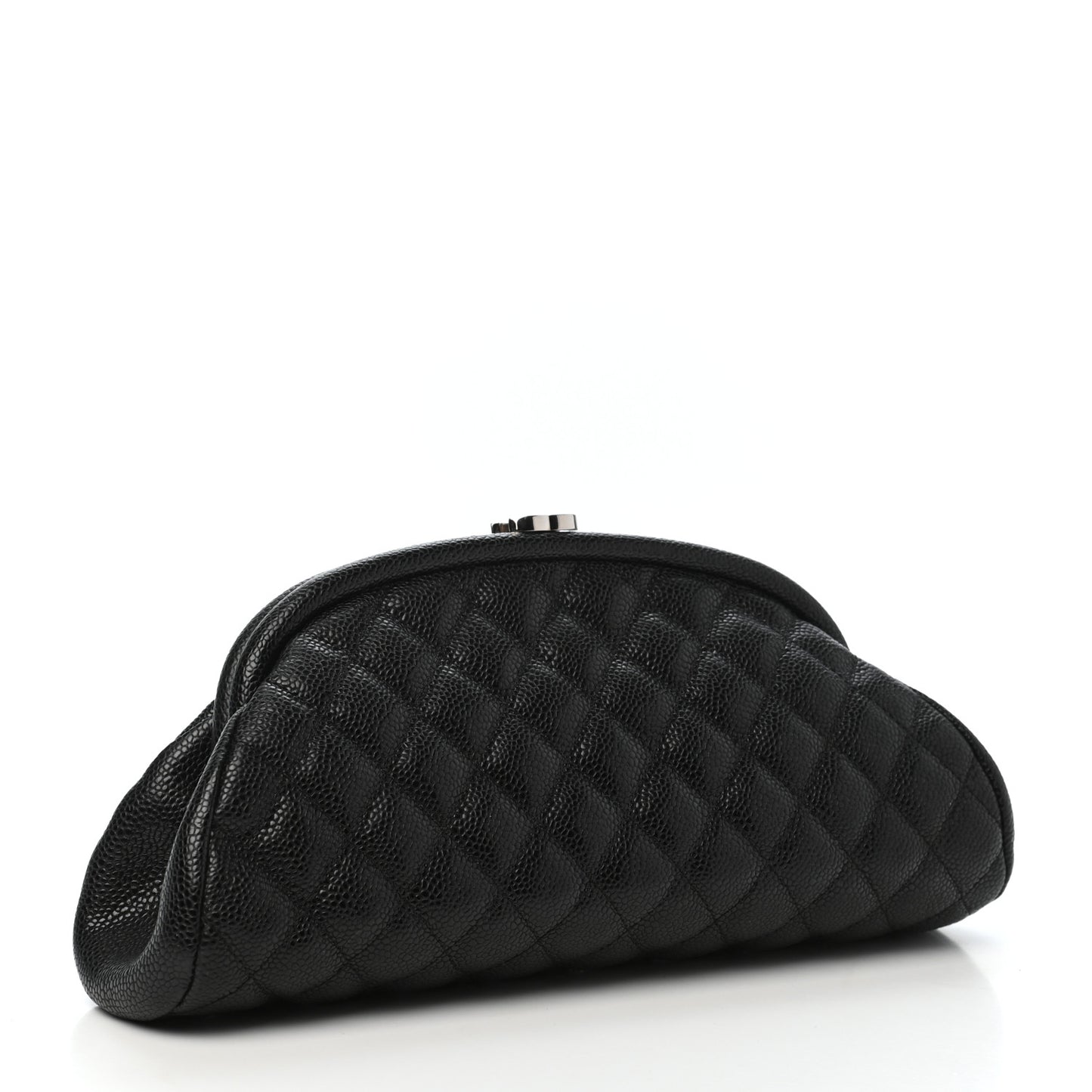 Caviar Quilted Timeless Clutch Black