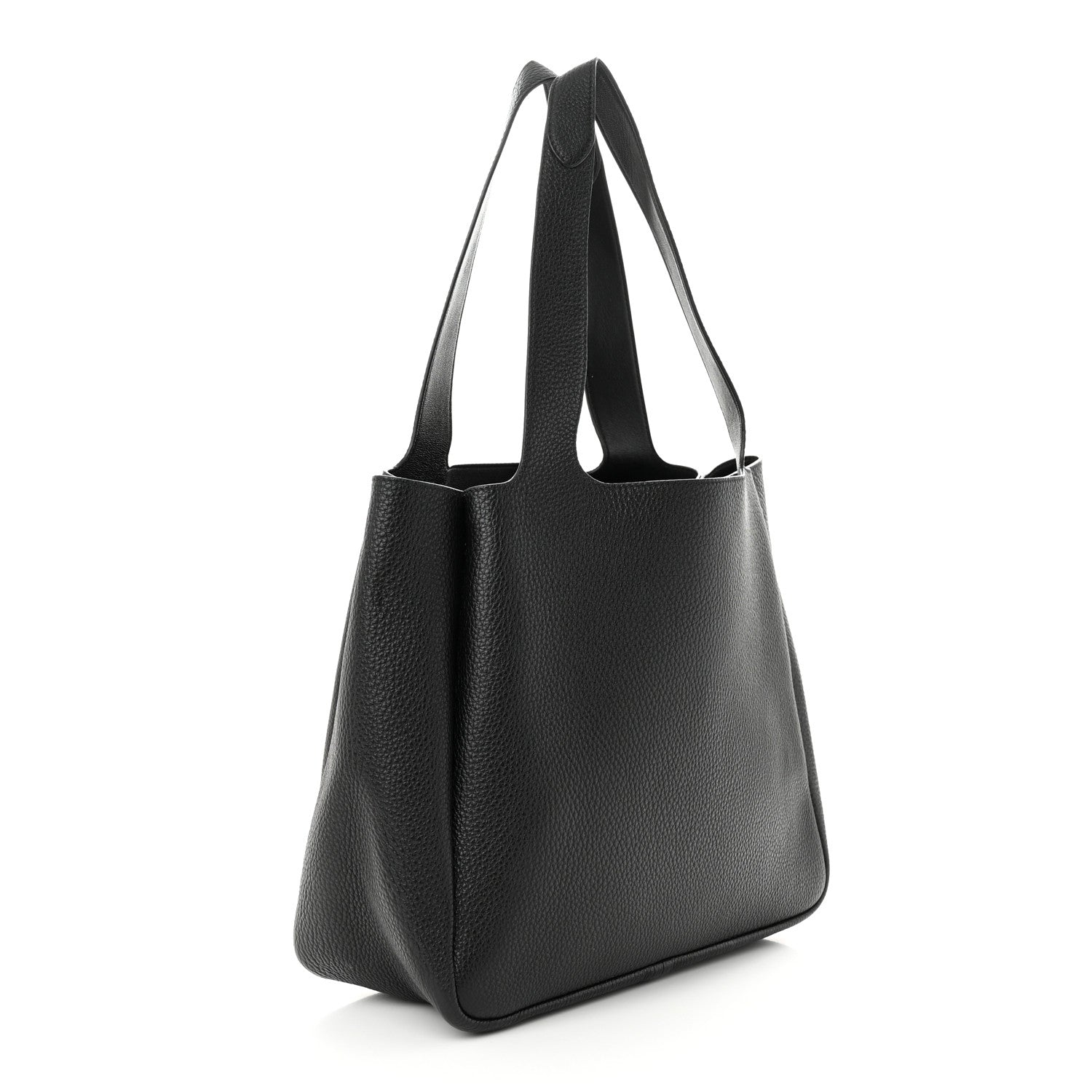 Prada Vitello Daino Soft Large Dynamique Tote Black 3 of 11