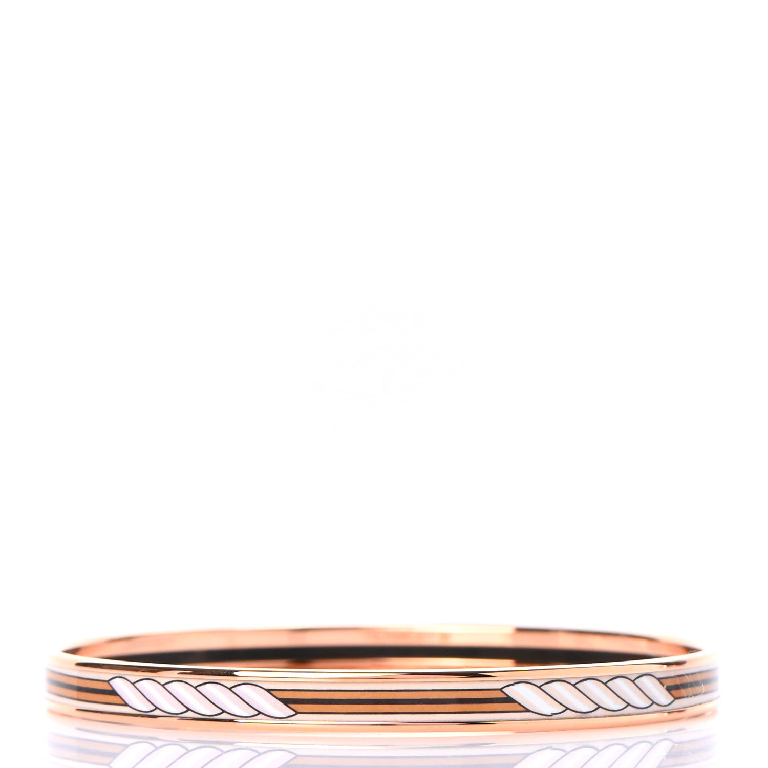 Hermes Enamel Printed Extra Narrow Bracelet 65 3 of 5