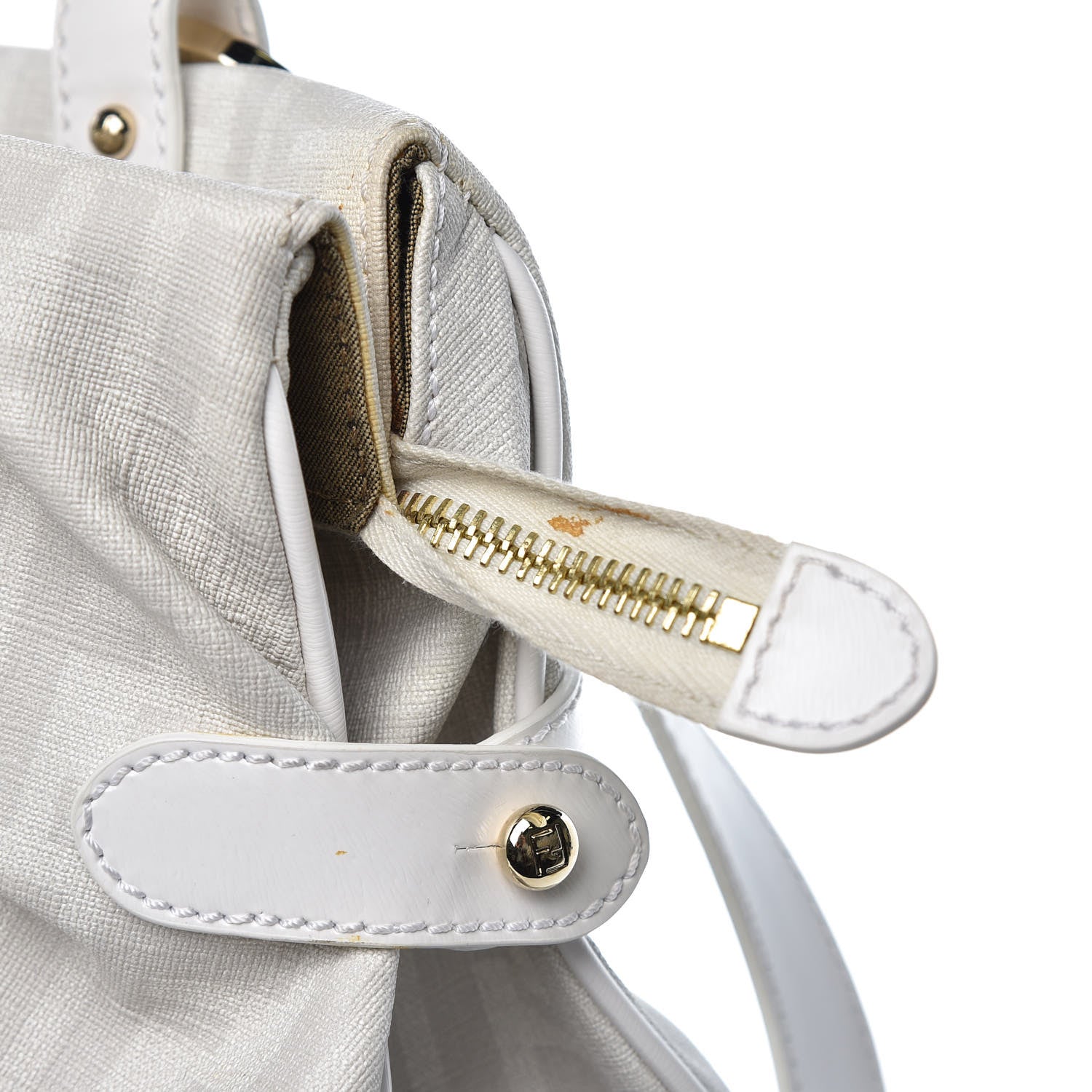 Fendi Zucca Spalmati Large Chef Shopper Tote White 8 of 10