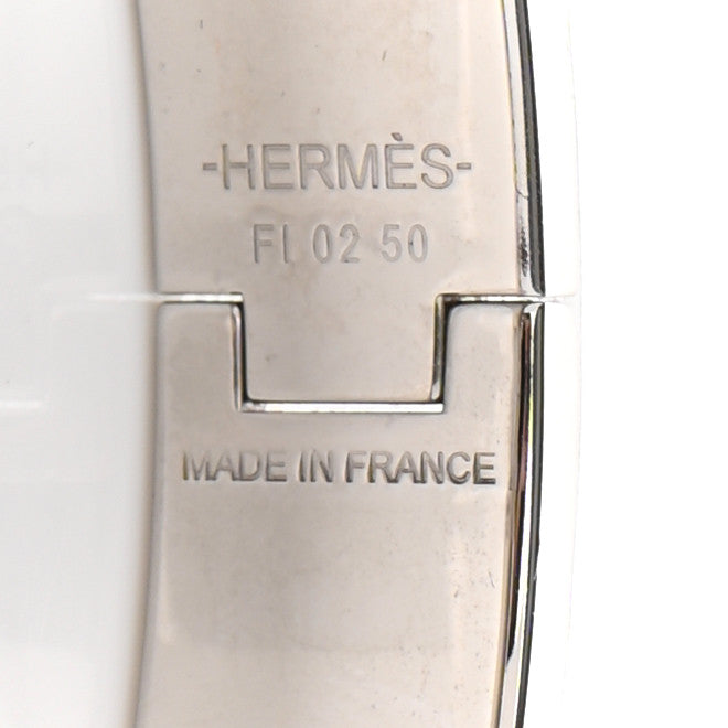 Enamel Narrow Clic Clac H Bracelet PM Black