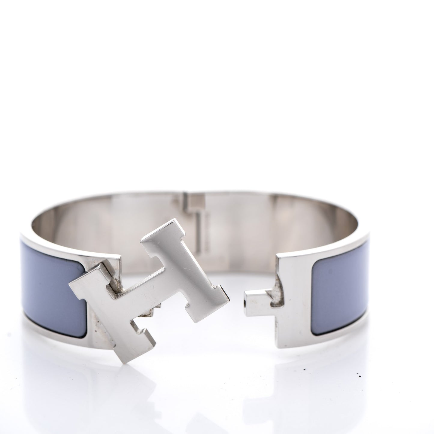 Enamel Wide Clic Clac H Bracelet GM Bleu Lin