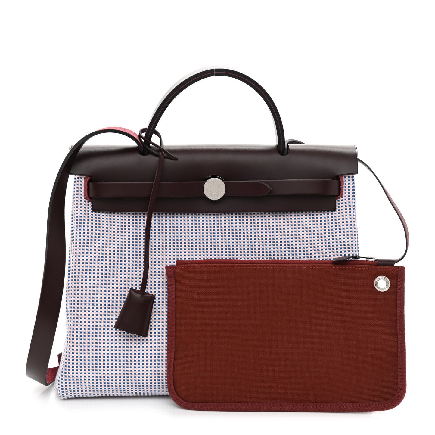 Criss Viking Vache Hunter Herbag Zip Retourne 31 PM Ecru Mauve Bleu Billard Rouge Sellier