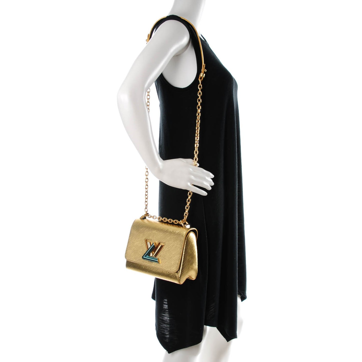 Epi Twist Shoulder Bag PM Gold