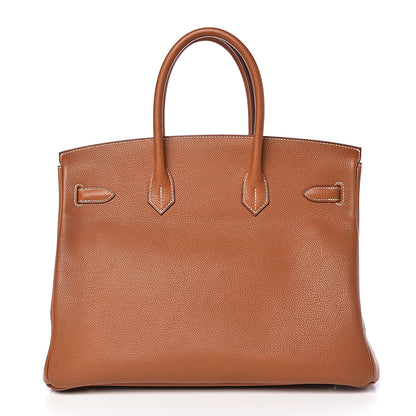 Hermes Natural Barenia Faubourg Birkin 35 Fauve 4 of 46