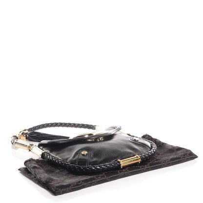 Gucci Leather Small Britt Tassel Shoulder Bag Black 4 of 7