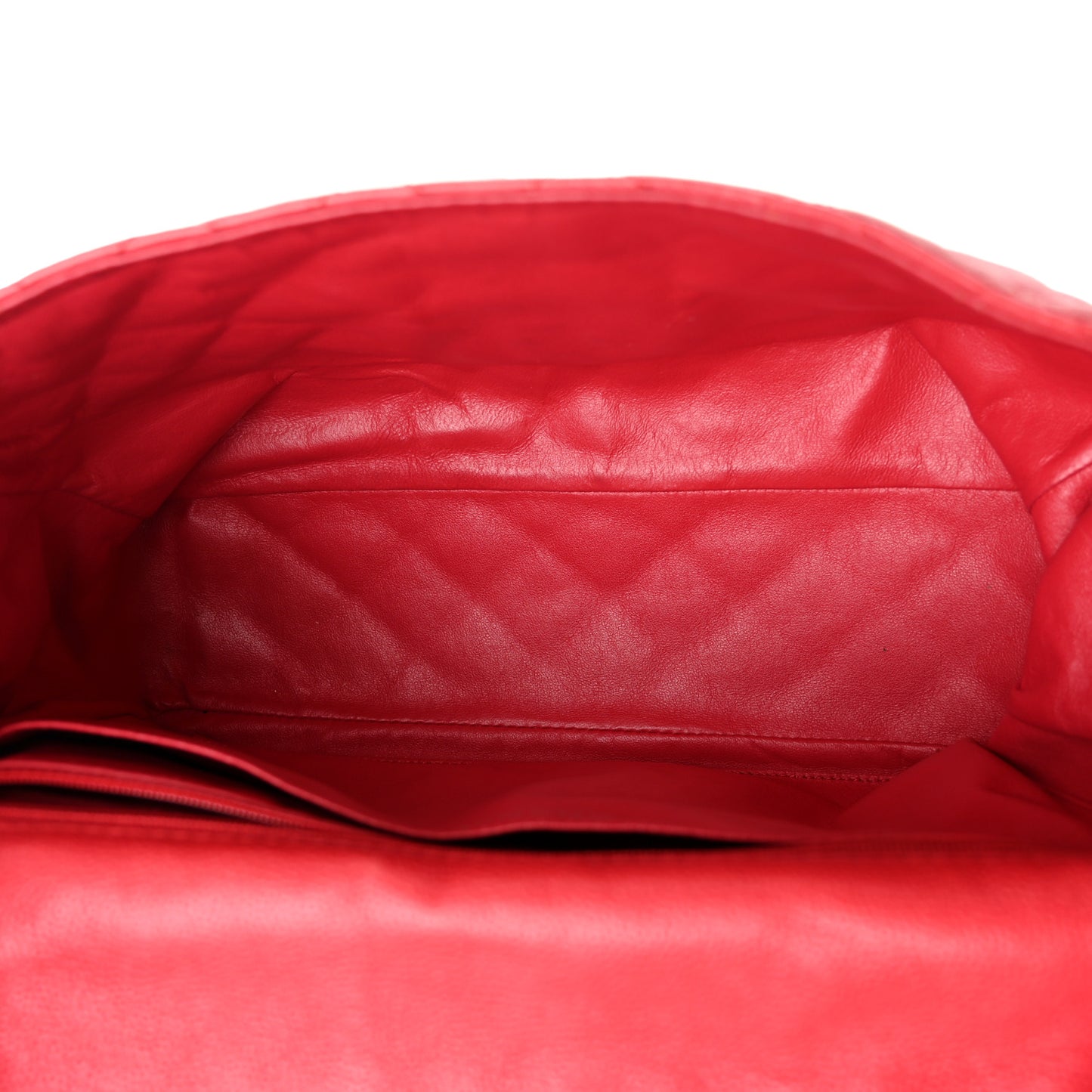 Washed Caviar Quilted Maxi Single Flap Fuchsia