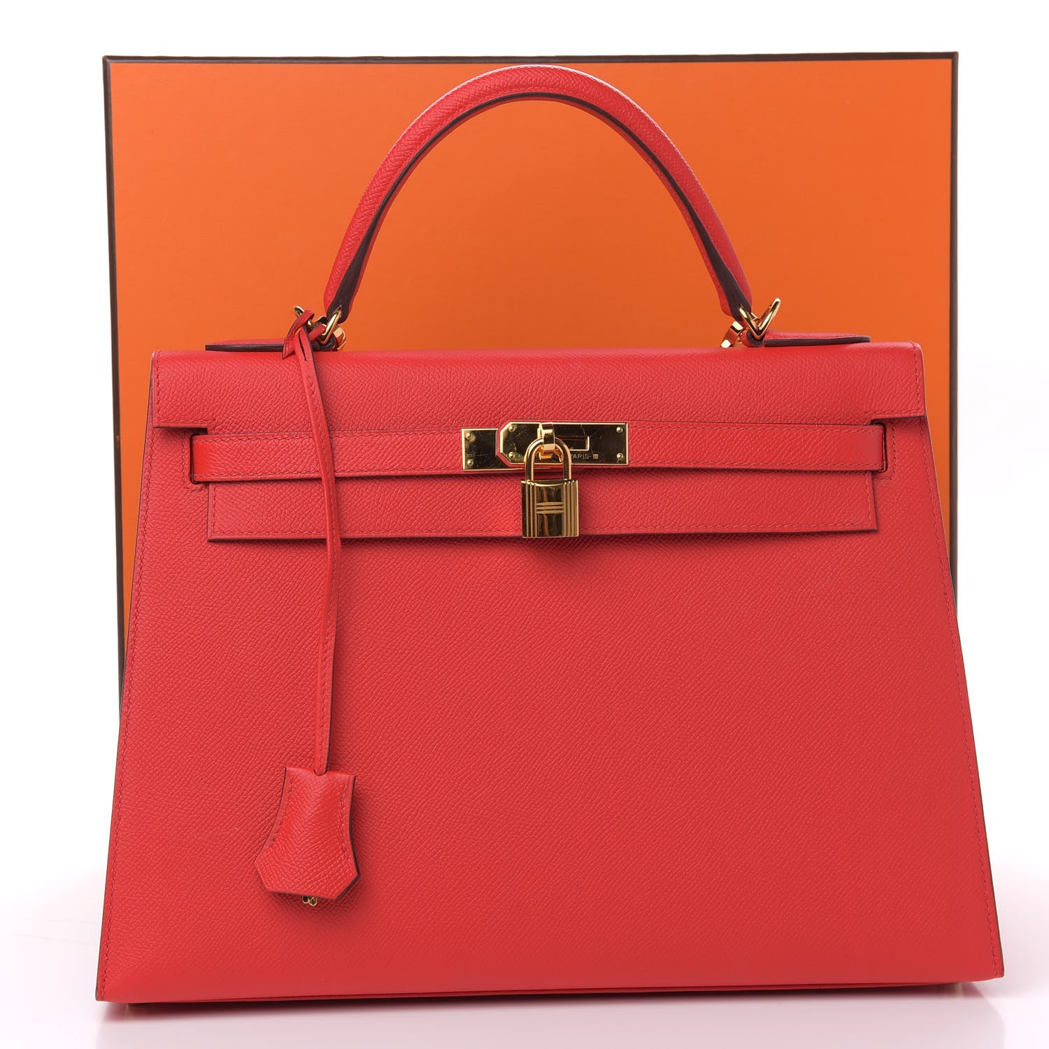 Hermes Epsom Kelly Sellier 32 Rouge de Coeur 12 of 12