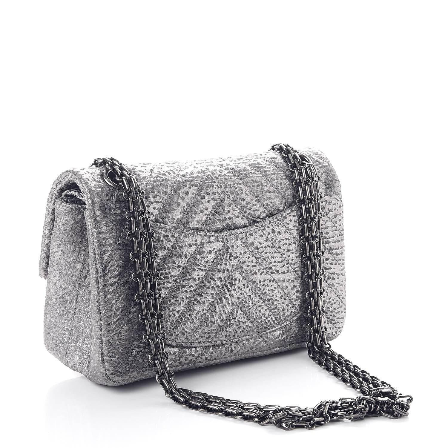Chanel Metallic Grained Calfskin Chevron Quilted 2.55 Reissue 224 Flap 4 of 10