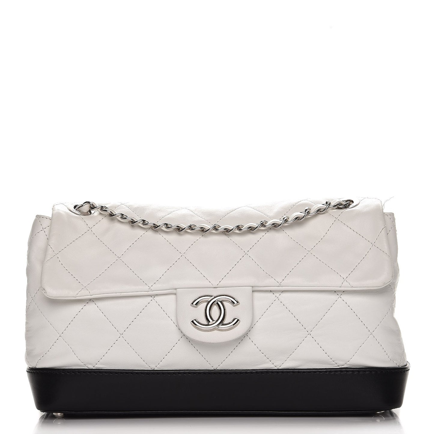 Lambskin Quilted VIP Flap White