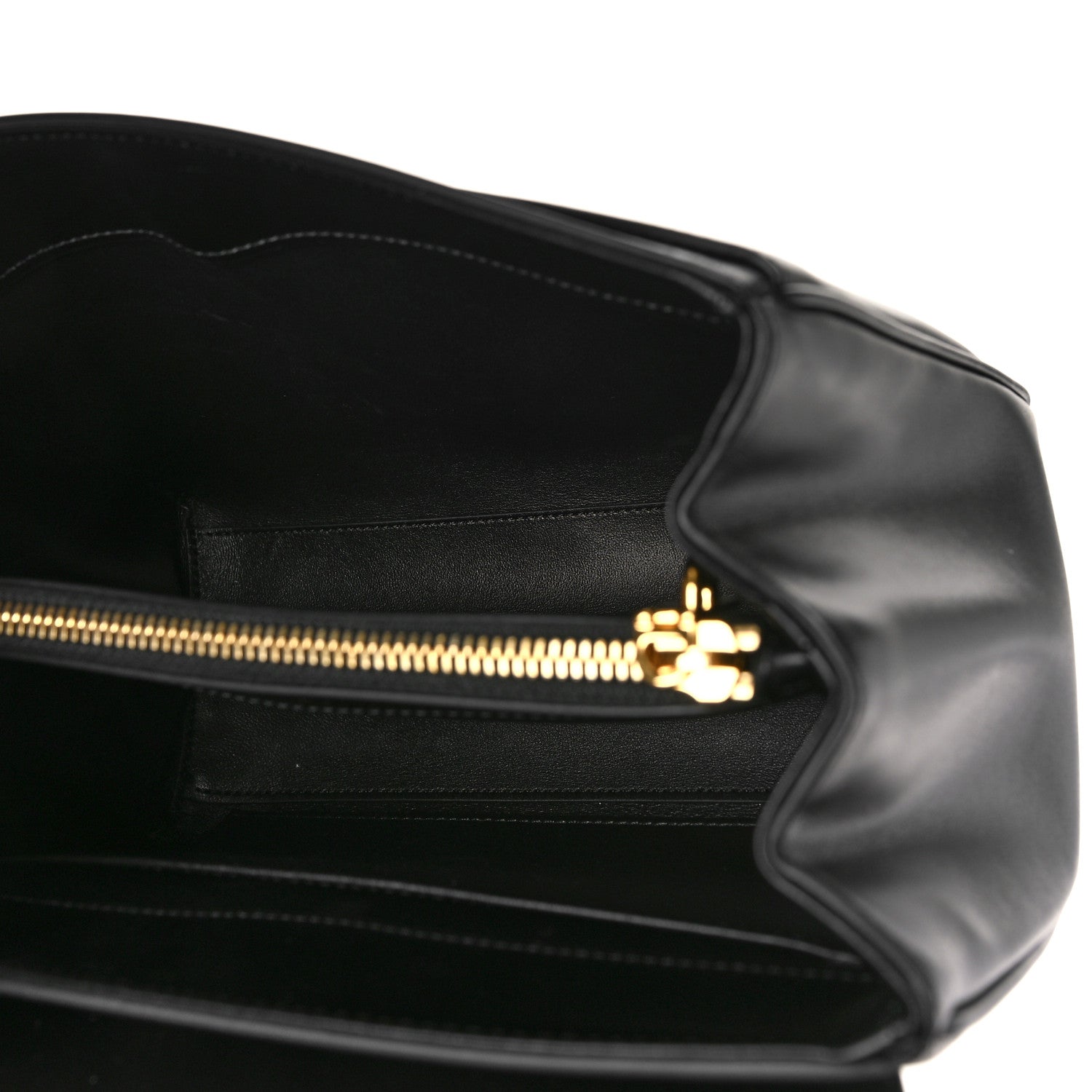 Celine Satinated Calfskin Small 16 Top Handle Bag Black 5 of 10
