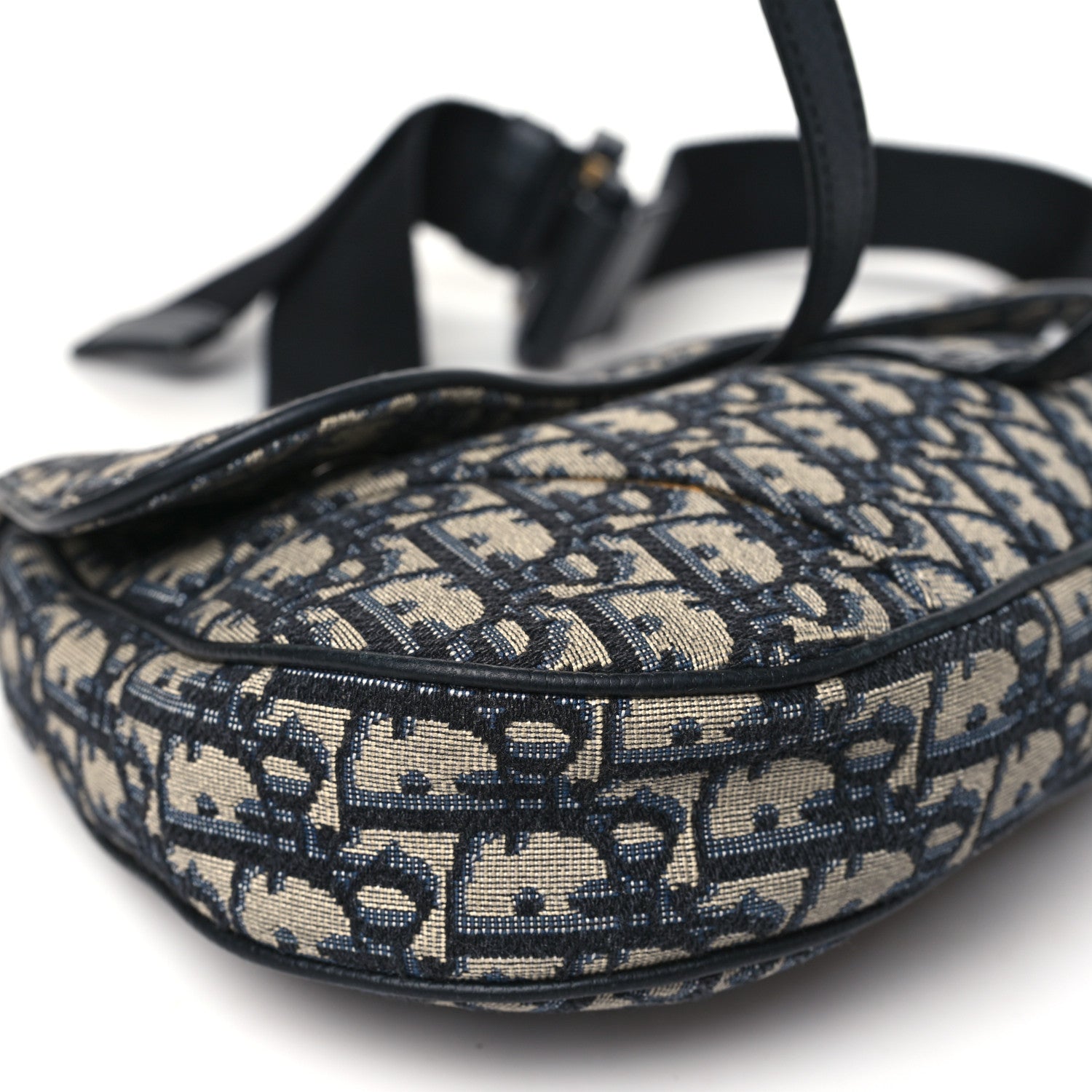 Christian Dior Oblique Mens Saddle Bag Blue 8 of 13
