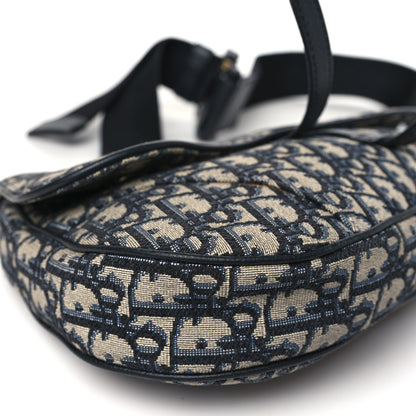 Christian Dior Oblique Mens Saddle Bag Blue 8 of 13