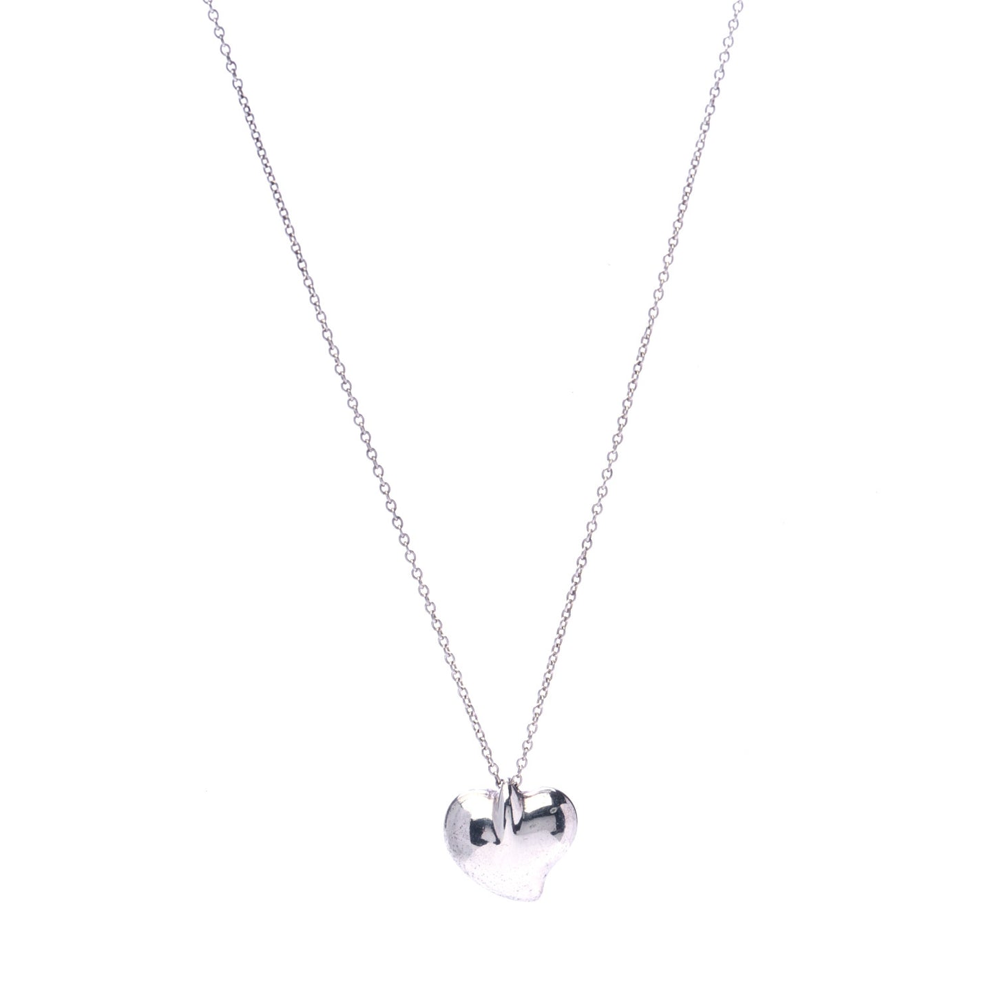 Sterling Silver Elsa Peretti Full Heart Pendant Necklace