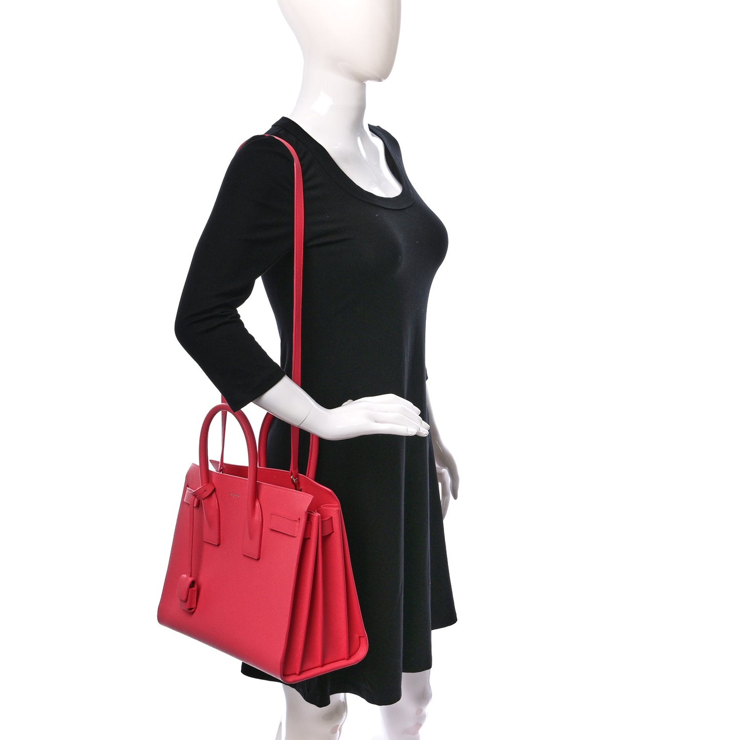 Grained Calfskin Small Sac De Jour Rose Clair