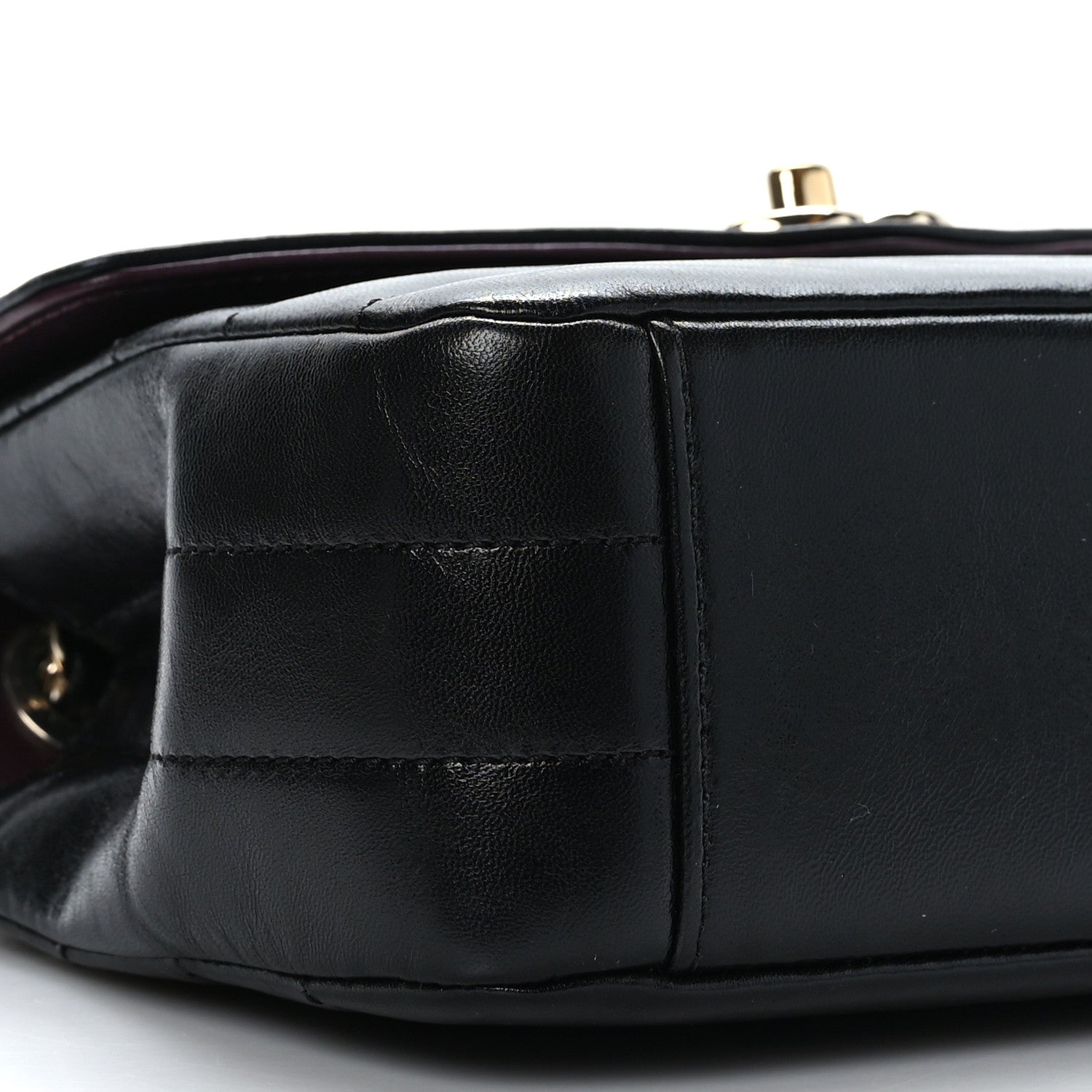 Chanel Shiny Lambskin Quilted Small Chevron Miroir Black 9 of 9