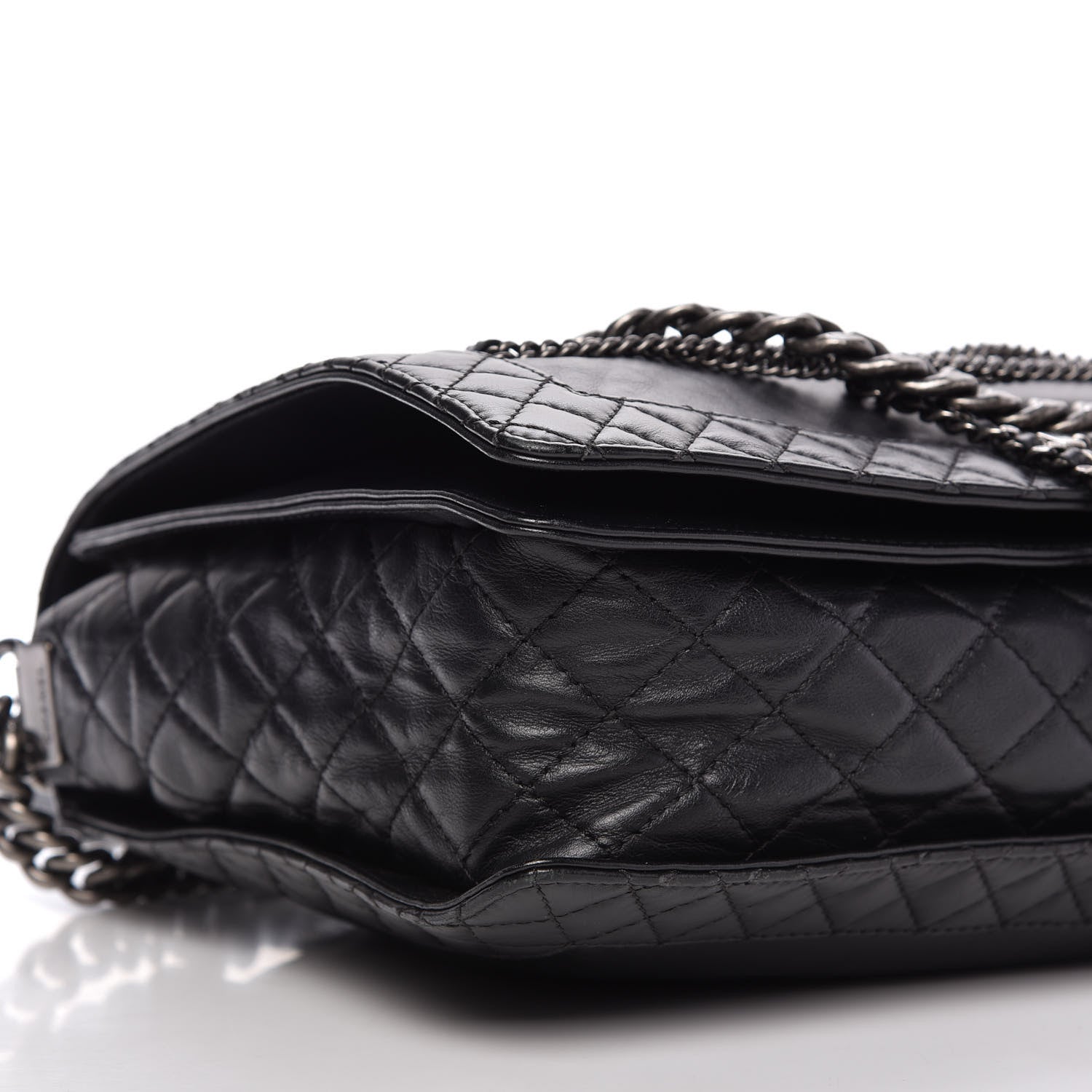 Chanel Calfskin Enchained XL Boy Flap Black 6 of 9