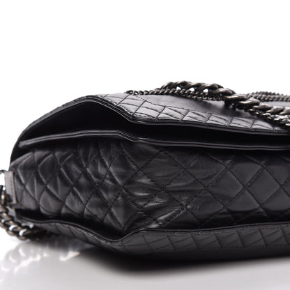 Chanel Calfskin Enchained XL Boy Flap Black 6 of 9