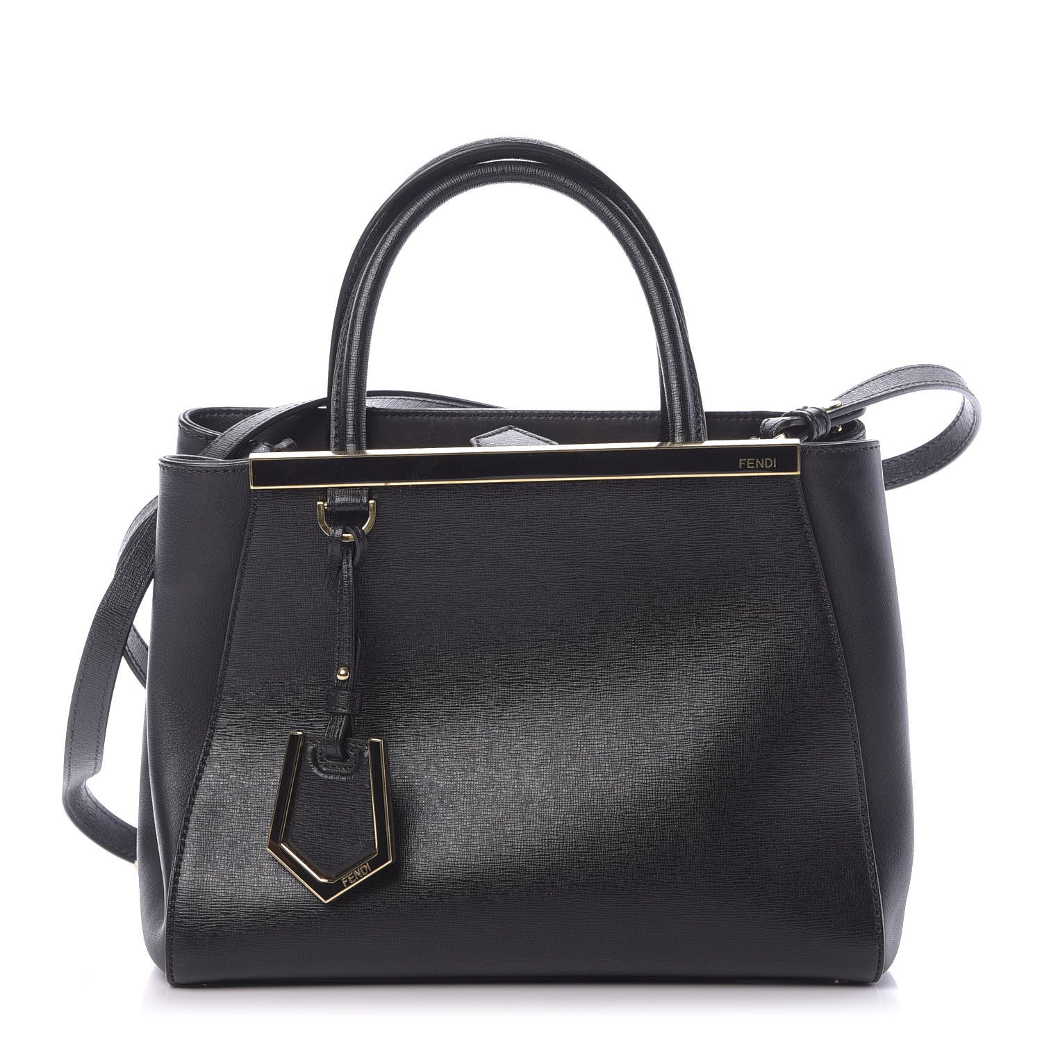 Fendi Vitello Elite Petite 2Jours Tote Black 1 of 10