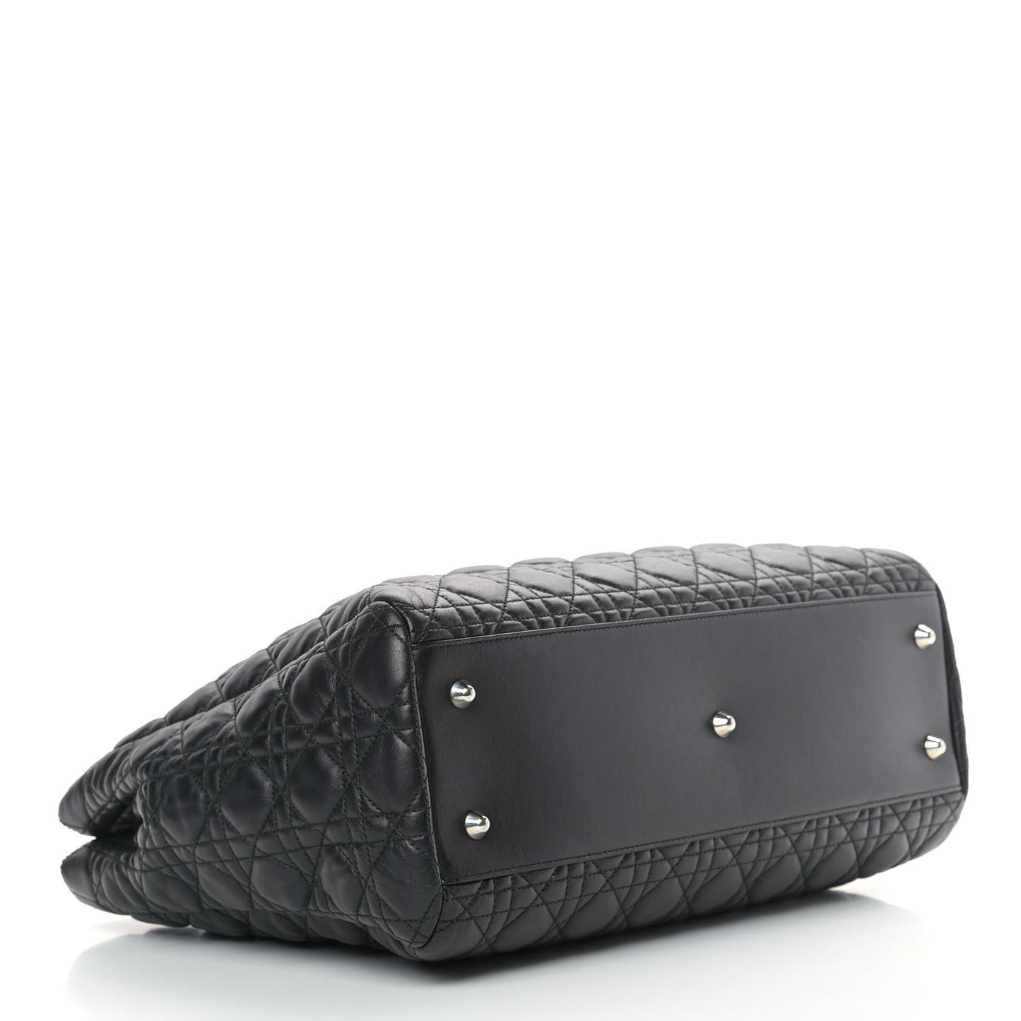 Lambskin Cannage Large Dior Soft Shopping Tote Black