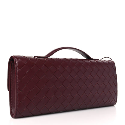 Bottega Veneta Nappa Intrecciato Long Andiamo Top Handle Clutch Barolo 3 of 9
