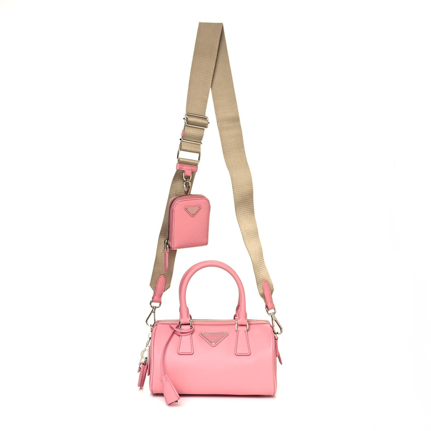 Saffiano Lux Top Handle Crossbody Bag Petalo