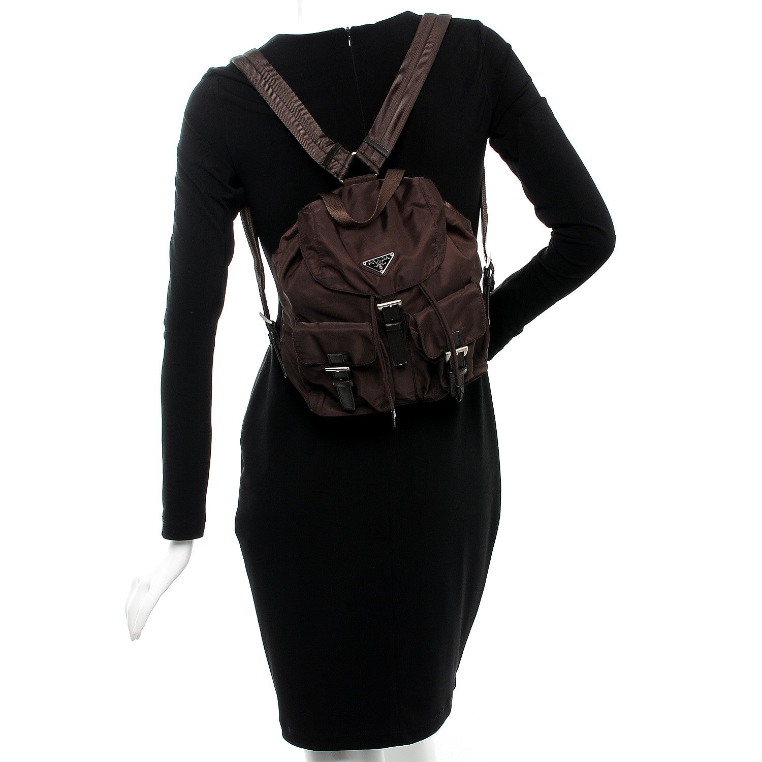 Prada Tessuto Nylon Vela Small Backpack Moro 2 of 7