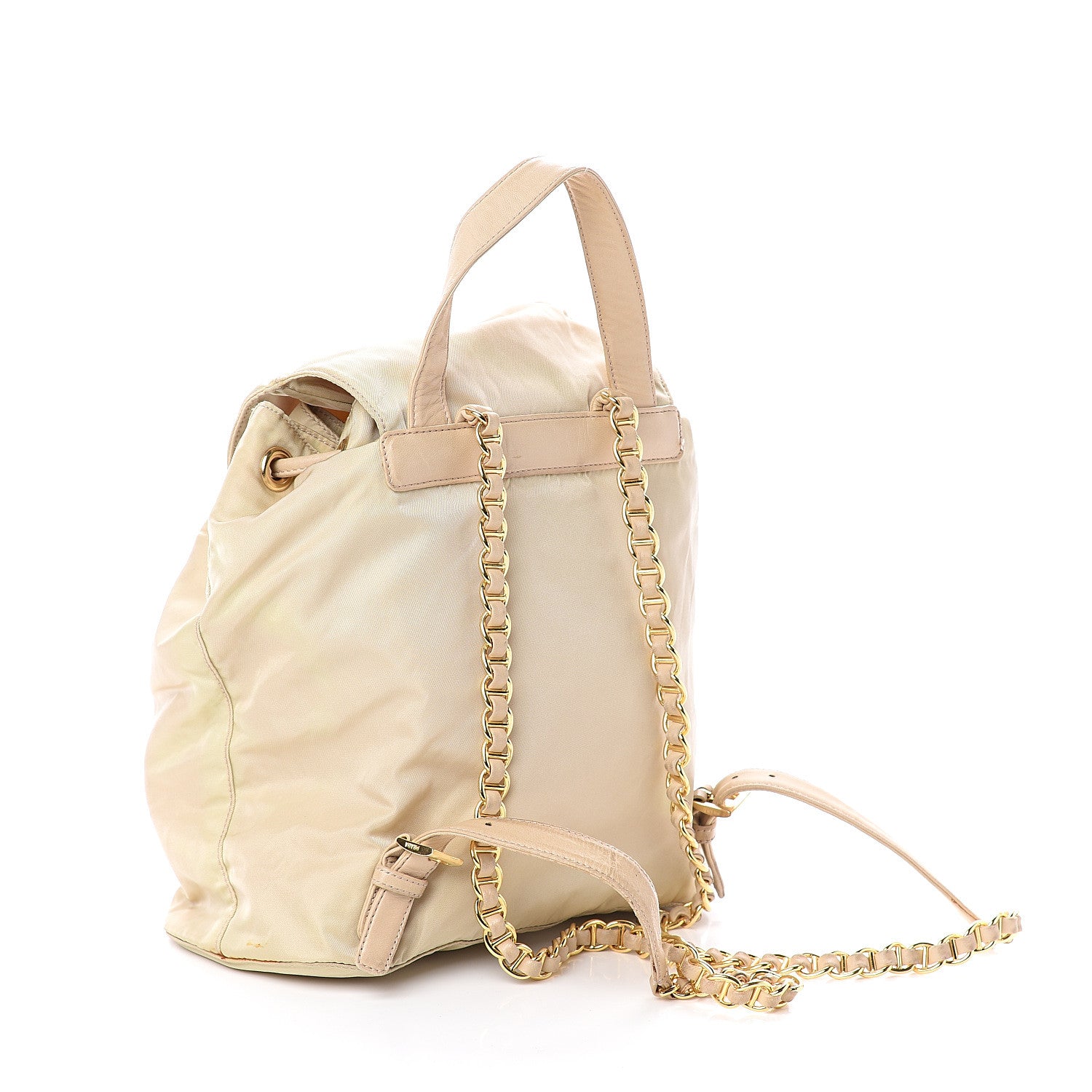 Prada Tessuto Nylon Vela Chain Backpack Sabbia 2 of 8