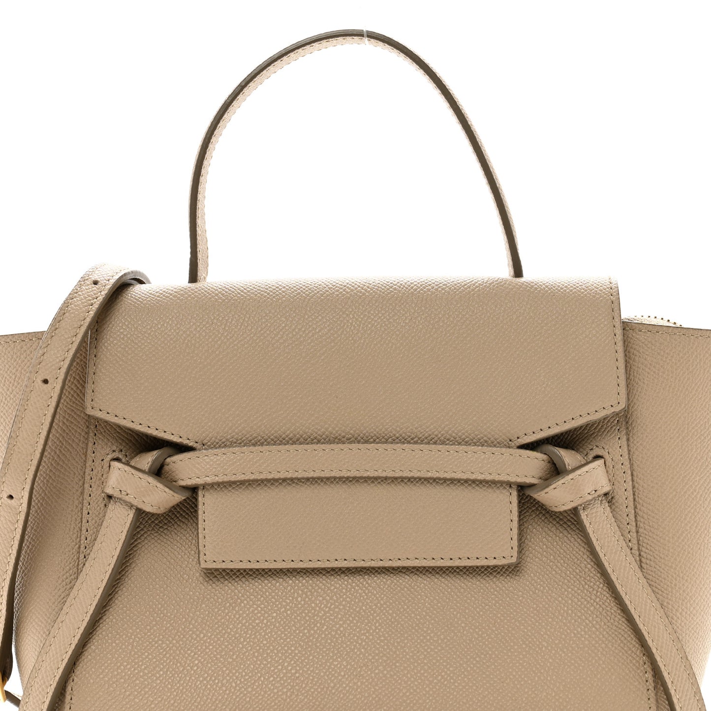 Grained Calfskin Nano Belt Bag Light Taupe