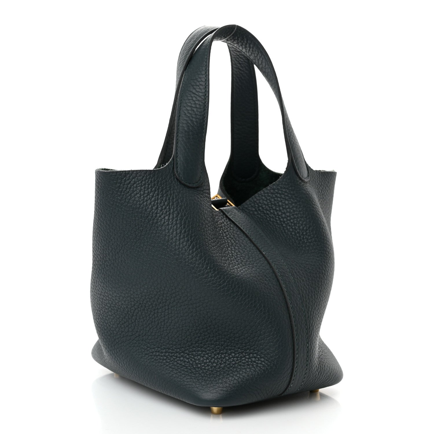 Hermes Taurillon Clemence Picotin Lock 18 PM Vert Cypress 3 of 12