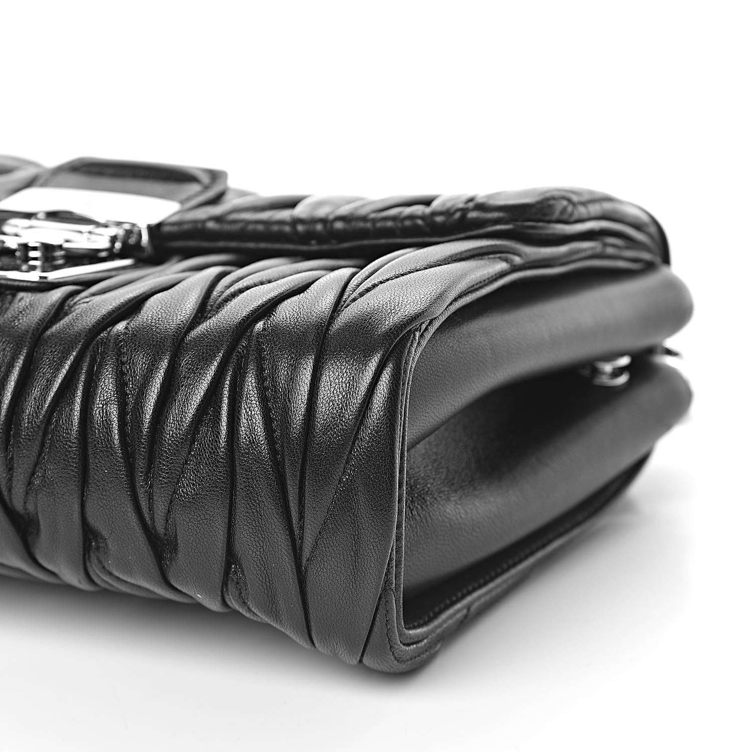 Miu Miu Nappa Matelasse Flap Black 9 of 13