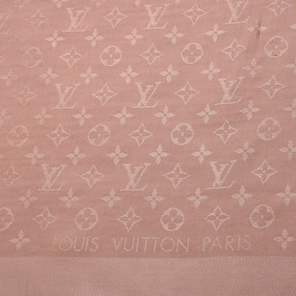 Louis Vuitton Silk Wool Monogram Shawl Natural 4 of 5