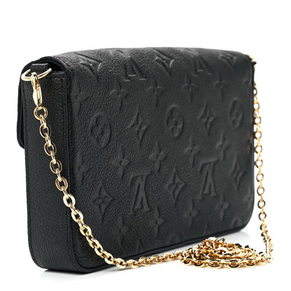 Louis Vuitton Empreinte Pochette Felicie Chain Wallet Black 4 of 13