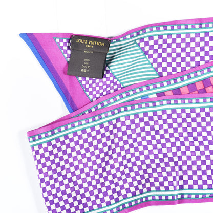 Louis Vuitton Silk Damier Aquarelle Bandeau 2 of 4