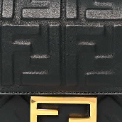 Fendi Nappa FF 1974 Embossed Baguette Black 8 of 10