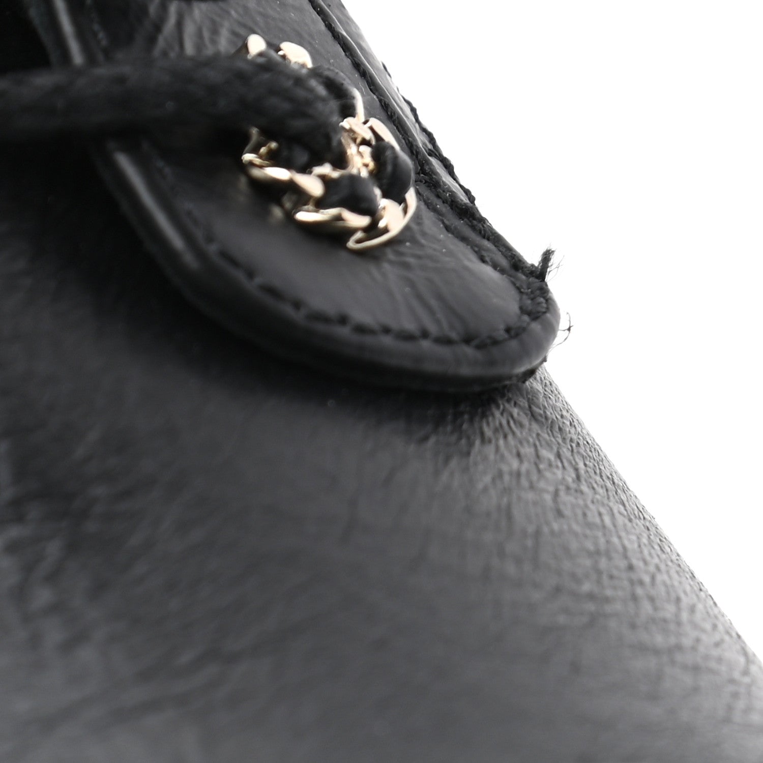 Chanel Shiny Goatskin Calfskin Quilted Lace Up Combat Boots 37 Black 9 of 9