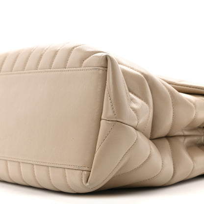 Saint Laurent Calfskin Y Quilted Monogram Medium Loulou Chain Satchel Dark Beige 11 of 18