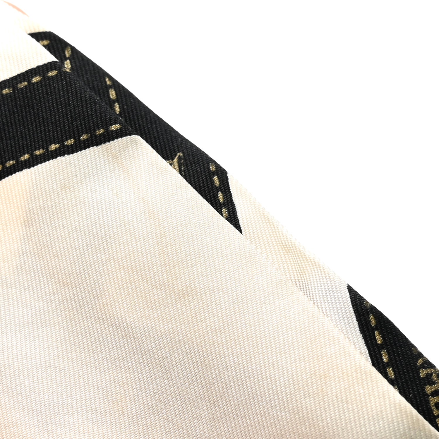 Hermes Silk Bolduc Twilly White Black 3 of 5