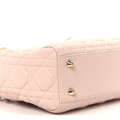 Christian Dior Lambskin Cannage Small Lady Dior Pink 8 of 9