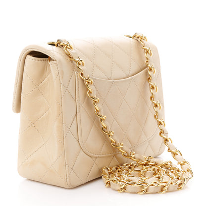 Chanel Lambskin Quilted Mini Square Flap Beige 3 of 12