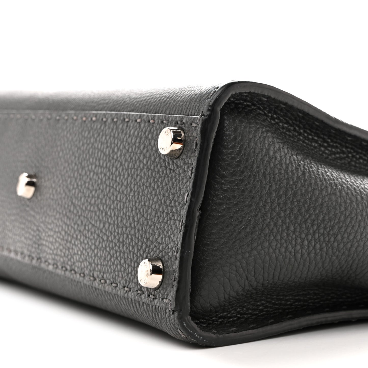 Cuoio Romano Selleria Bi-Color Medium Peekaboo Iconic Satchel Asfalto Latte