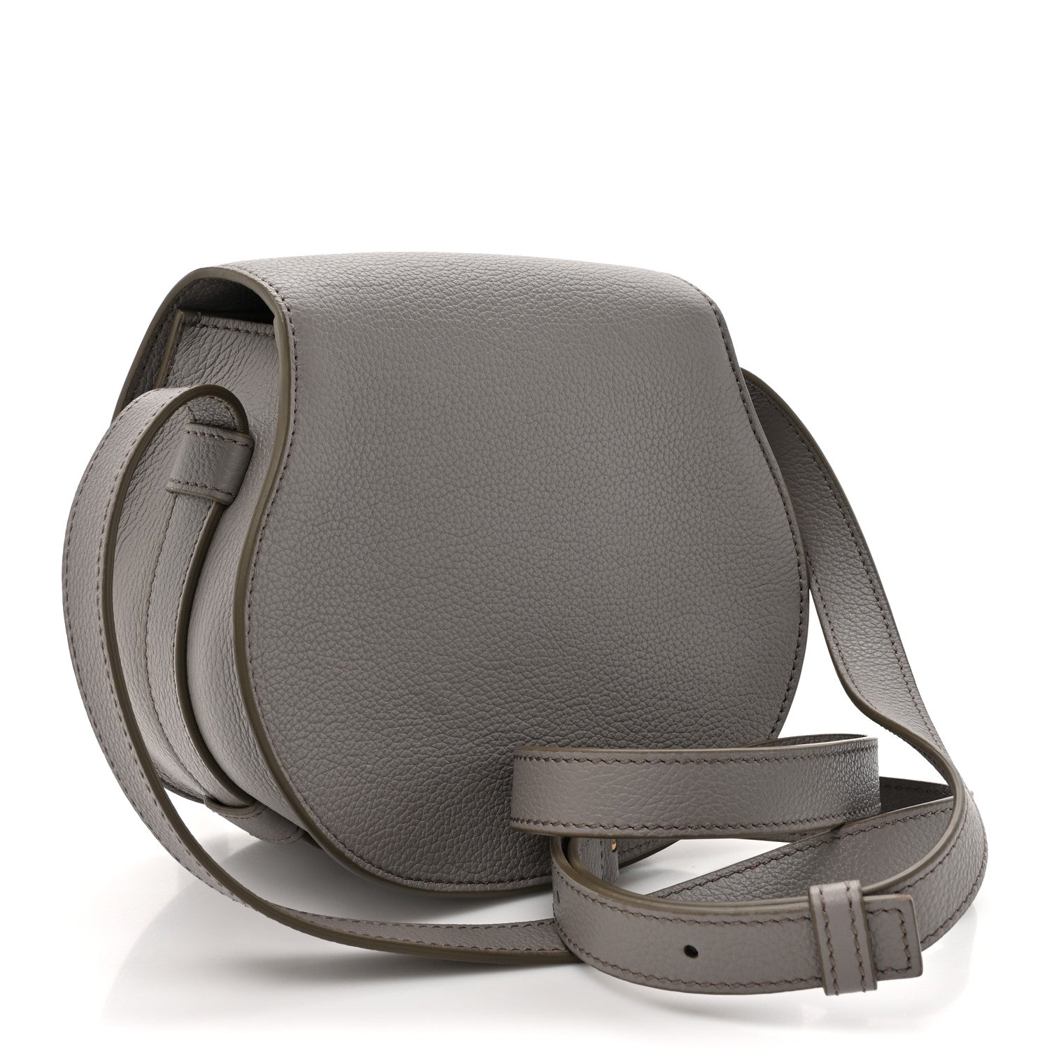 Chloe Calfskin Mini Marcie Round Crossbody Bag Cashmere Grey 3 of 12