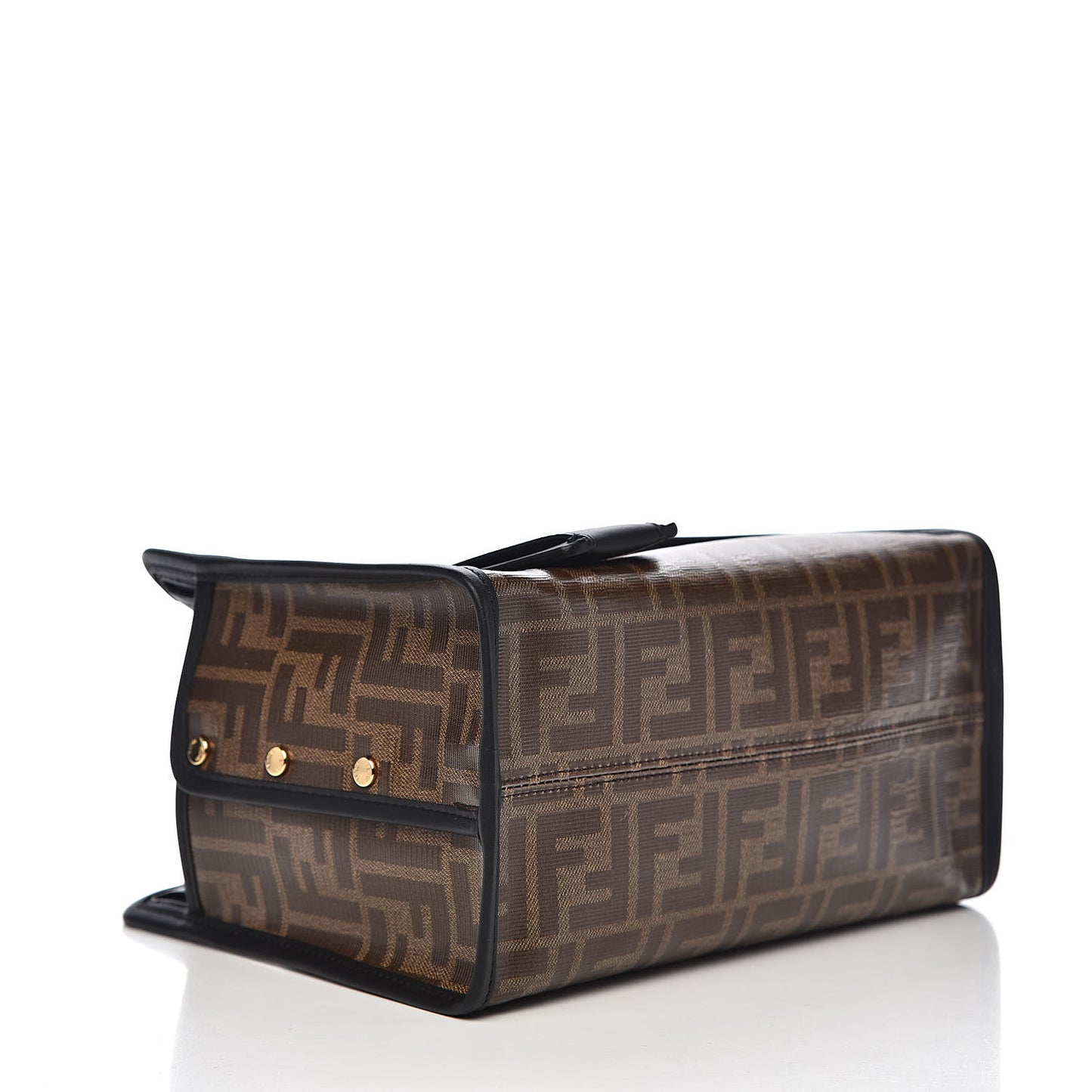 Glazed Fabric Vitello Century FF 1974 Stamp Patch Mini Peekaboo Defender Cover Mogano Panna Black